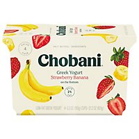 Chobani Yogurt Greek Fruit On The Bottom Low-Fat Strawberry Banana - 4-5.3 Oz - Image 1