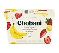Chobani Strawberry Banana On The Bottom Low Fat Greek Yogurt - 4-5.3 Oz
