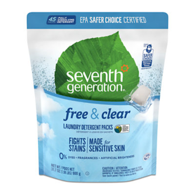 Seventh Generation Laundry Detergent Packs Free & Clear - 45 Count - Image 2