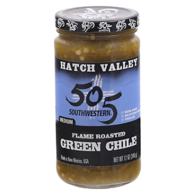 505 Southwestern Hatch Valley Green Chile Medium Flame Roasted Jar - 12 ...