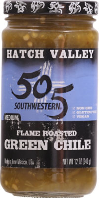 505 Southwestern Hatch Valley Green Chile Medium Flame Roasted Jar - 12 Oz - Image 2