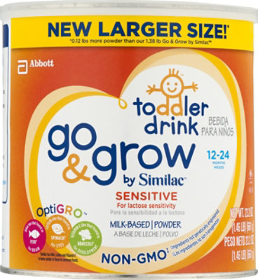 Go & Grow by Similac Toddler Drink Powder Sensitive Non GMO With 2 FL HMO - 23.3 Oz