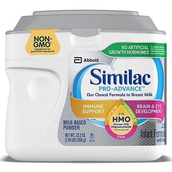 Similac Pro-Advance Infant Formula Non GMO with 2 FL HMO With Iron Powder - 23.2 Oz