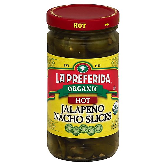 La Preferida Organic Jalapeno Nacho Slices Hot Jar - 11.5 Oz