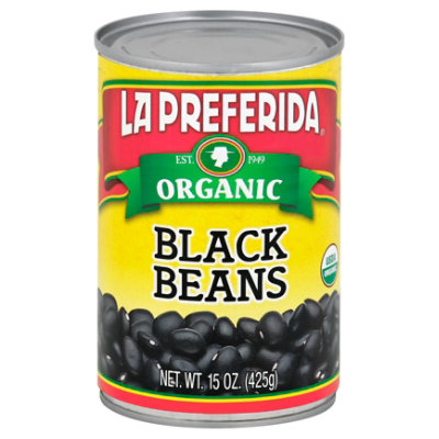La Preferida Organic Beans Black Can - 15 Oz