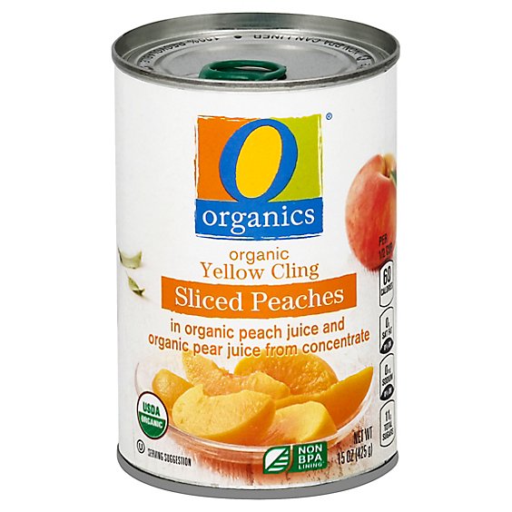 O Organics Organic Peaches Sliced - 15 Oz