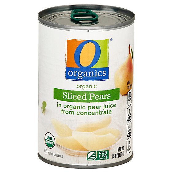 O Organics Organic Pears Sliced - 15 Oz