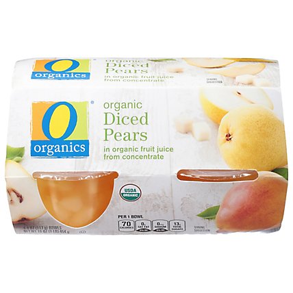 O Organics Organic Pears Diced - 4-4 Oz - Image 1