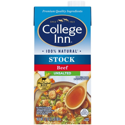 College Inn Stock Bold Beef Unsalted - 32 Oz - Image 1