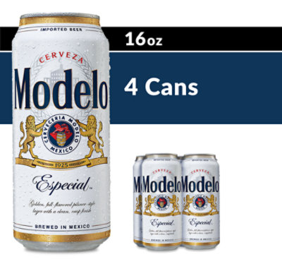 Modelo Especial Mexican Lager Beer Cans % ABV - 4-16 Fl. Oz. - Vons