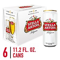 Stella Artois Lager Beer Cans - 6-11.2 Fl. Oz. - Image 1