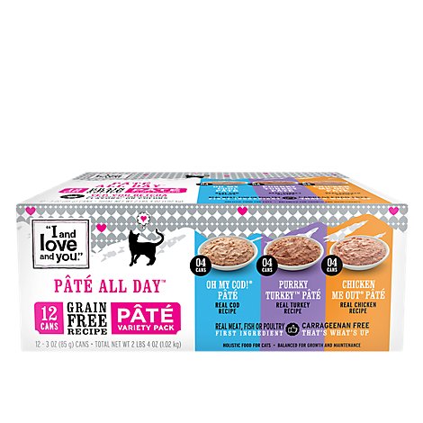 I and love and you Pate All Day Cat Food Holistic Variety Pack - 12-3 Oz
