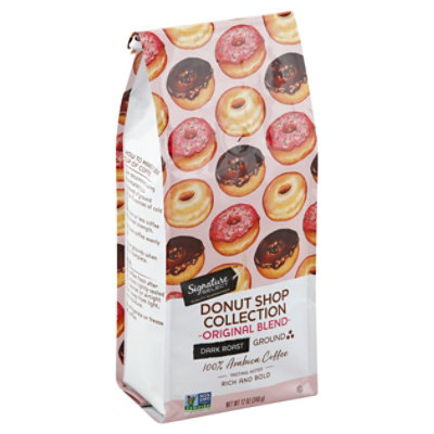 Signature Select Coffee Donut Shop Collection Coffee Ground Dark Roast Original Blend 12 Oz Randalls