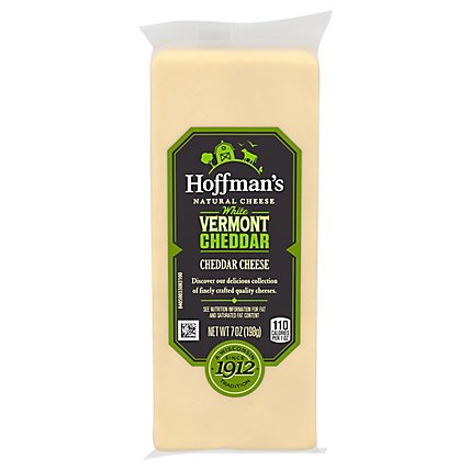 Hoffmans Cheese Cheddar White Vermont - 7 Oz - Image 1