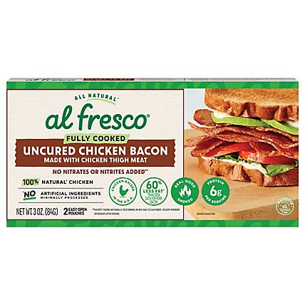 al fresco All Natural Original Uncured Chicken Bacon - 3 Oz - Image 2