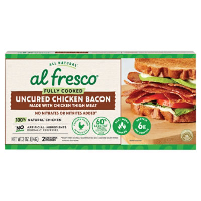 al fresco All Natural Original Uncured Chicken Bacon - 3 Oz - Image 1