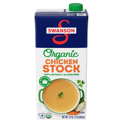 Swanson Organic 100% Natural Chicken Stock - 32 Oz - Image 1