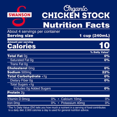 Swanson Organic 100% Natural Chicken Stock - 32 Oz - Image 4