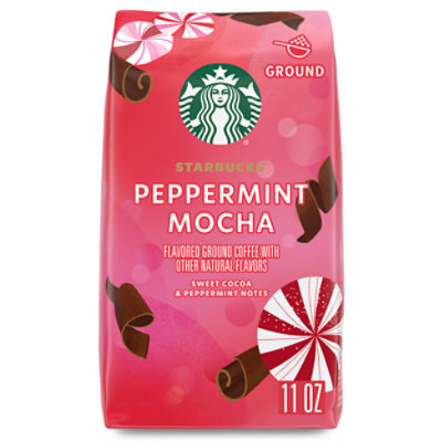 Starbucks 100% Arabica Naturally Flavored Peppermint Mocha Flavored Ground Coffee Bag - 11 Oz - Image 1