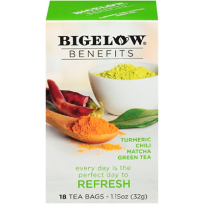 Bigelow Benefits Green Tea Turmeric Chili Matcha - 18 Count - Image 3