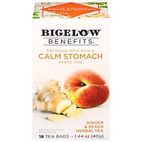 Bigelow Benefits Herbal Tea Ginger & Peach - 18 Count - Image 1