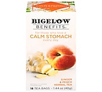 Bigelow Benefits Herbal Tea Ginger & Peach - 18 Count