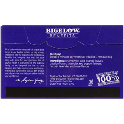 Bigelow Benefits Herbal Tea Chamomile & Lavender - 18 Count - Image 6