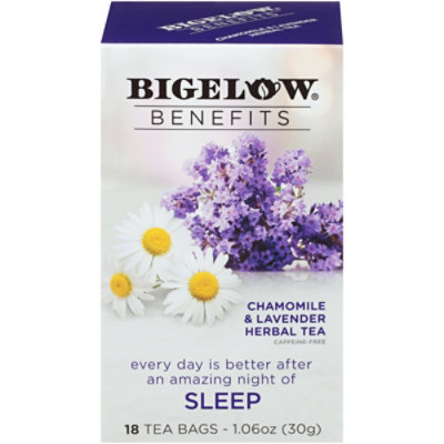 Bigelow Benefits Herbal Tea Chamomile & Lavender - 18 Count