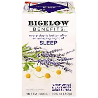 Bigelow Benefits Herbal Tea Chamomile & Lavender - 18 Count - Image 1