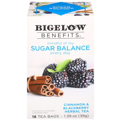Bigelow Benefits Herbal Tea Cinnamon & Blackberry - 18 Count