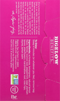 Bigelow Benefits Herbal Tea Lemon & Echinacea - 18 Count - Image 6