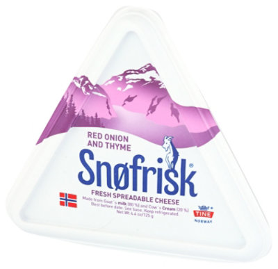 Snofrisk Spreadable Cheese With Red Onion And Thyme - 4.4 Oz - Image 4