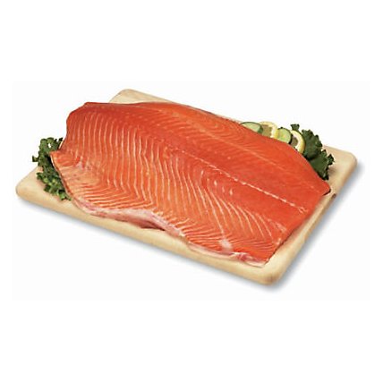 Seafood Counter Fish Salmon Copper River Sockeye Fillet Previously Frozen Service Case - 1.00 LB - Image 1