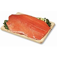 Seafood Counter Fish Salmon Copper River Sockeye Fillet Previously Frozen Service Case - 1.00 LB - Image 1