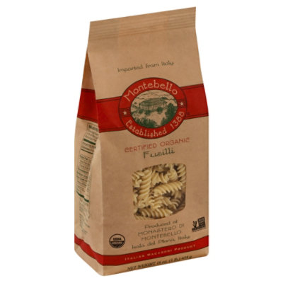 Montabello Pasta Organic Fusilli Bag - 16 Oz - Image 1