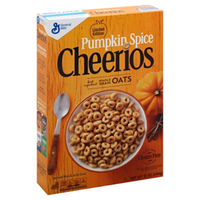 Cheerios Cereal Whole Grain Oats Pumpkin Spice Limited Edition - 12 Oz