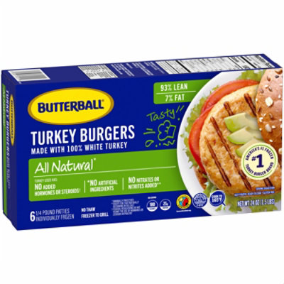 Butterball Natural Inspirations 93% Lean 7% Fat Turkey Burgers - 32 Oz - Image 2