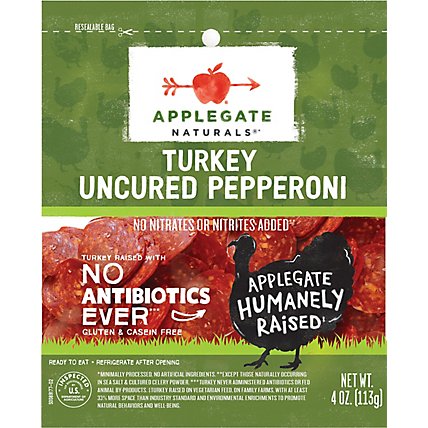 Applegate Natural Uncured Turkey Pepperoni - 4oz - Carrs