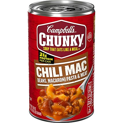 Campbells Chunky Soup Chili Mac Beans Macaroni Pasta & Meat - 18.8 Oz - Image 2
