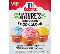 McCormick Nature's Inspiration Food Colors - 3-0.17 Oz