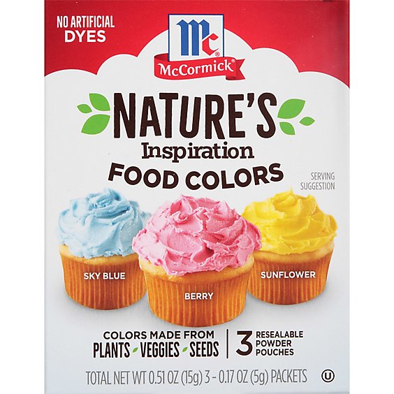 McCormick Nature's Inspiration Food Colors - 0.51 Oz
