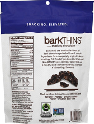 BarkThins Snacking Chocolate Dark Chocolate Blueberry With Quinoa Crunch - 4.7 Oz - Image 3