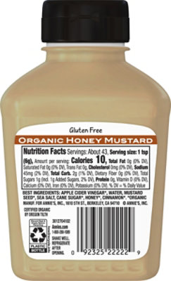 Annies Naturals Mustard Organic Honey - 9 Oz - Image 6