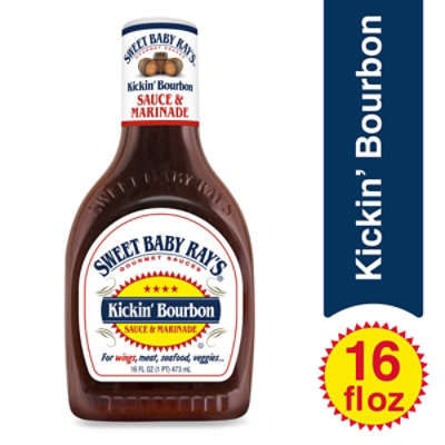 Sweet Baby Rays Sauce Wing & Glaze Kickin Bourbon - 16 Fl. Oz.