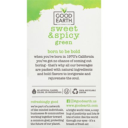 Good Earth Teas Sweet & Spicy Green Tea - 18 Count - Image 6