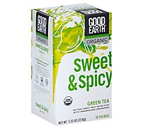 Good Earth Teas Sweet & Spicy Organic Green Tea - 18 Count