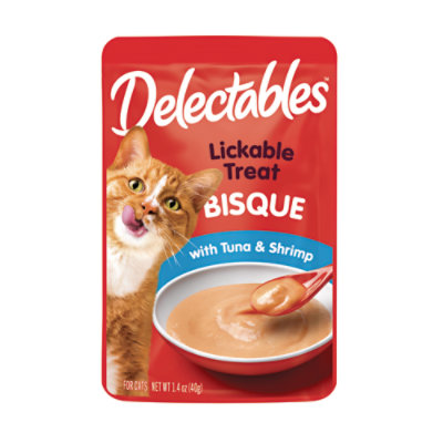 Delectables Lickable Treat Bisque Tuna & Shrimp - 1.4 Oz - Image 1