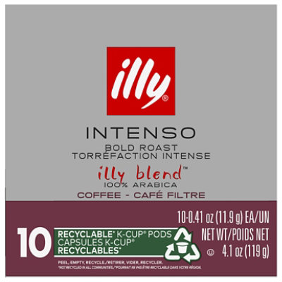 illy Coffee Arabica K-Cup Pods Dark Roast Coffee - 10-0.41 Oz