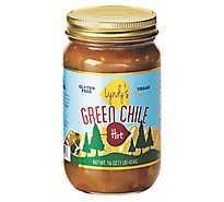 Lyndys Green Chile Sauce Hot - 16 Oz