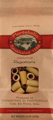 Montabello Pasta Organic Rigatoni Bag - 16 Oz - Image 2